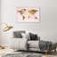 Cartes et drapeaux «Blush and Gold Mapamundi World Cartes» par Oliver Gal - impression d'art graphique-67180471-67180473