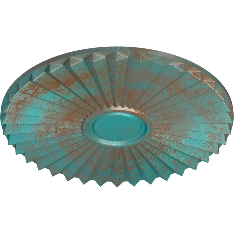 Shakuras Ceiling Medallion, Copper Green Patina