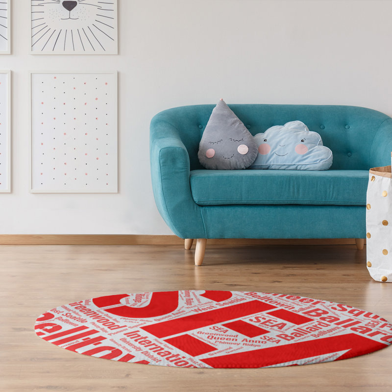 Chenille Indoor Rug, Round 5'