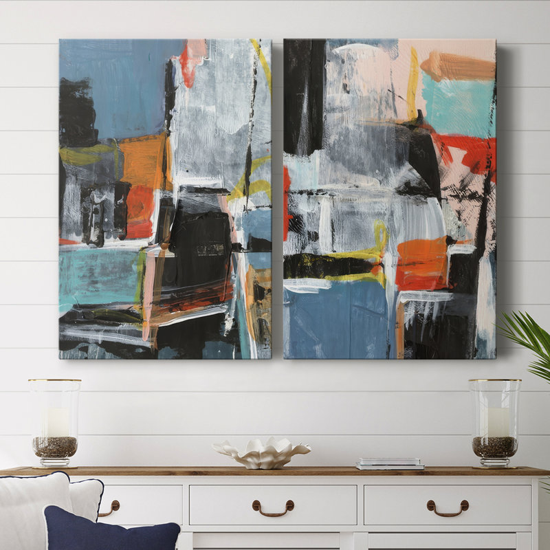 Erratic Marks I-Premium Gallery Wrapped Canvas -Ready to Hang, 48" H x 64" W