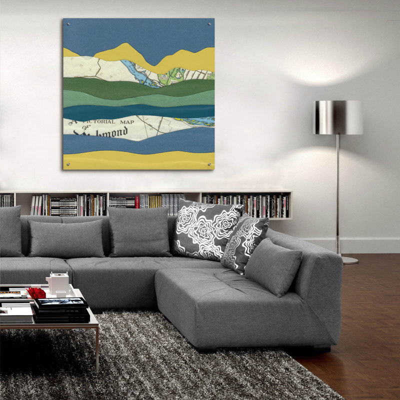  «Mountain Series 108» par Lorelle Rau, art mural en verre acrylique, 36 po x 36 po, H 36 po x l 36 po