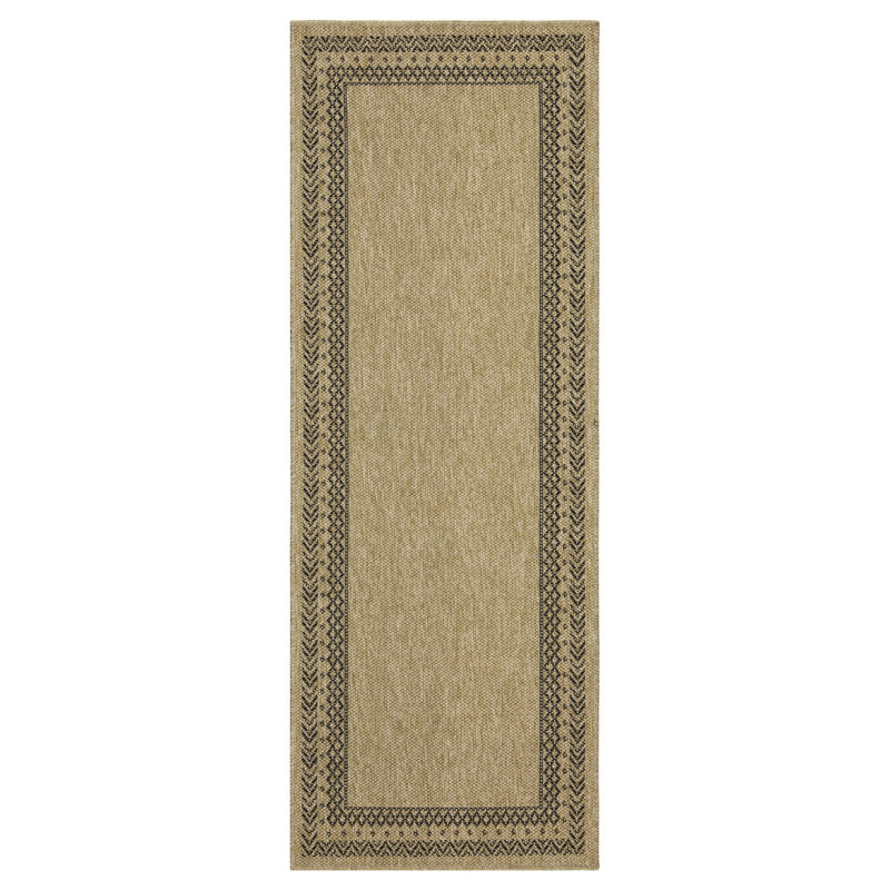 Earth GC_NTL1006 Black Indoor/Outdoor Area Rug, Rectangle 7'10" x 10'3"