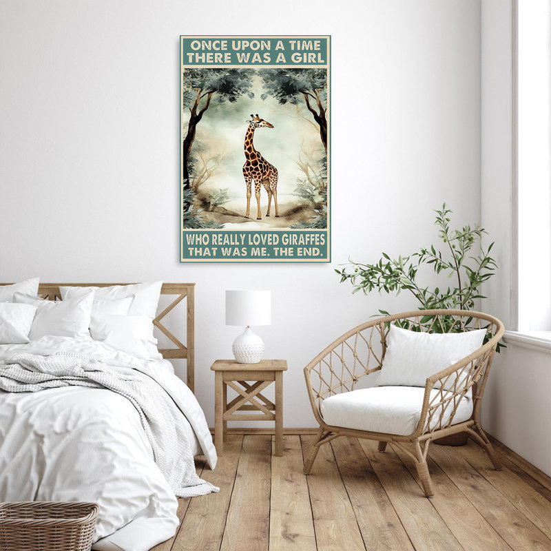 «Egmont Who Really Lived Giraffes», reproduction d'art graphique sur toile tendue, H 14 po x l 11 po x P 1,25 po
