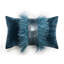 Velvet Lumbar Pillow w/ Feather Trim-663441240