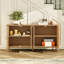 Buffet rétro de 57,87 po de largeur avec tablettes réglables et 4 portes avec placage en bois massif-141203222