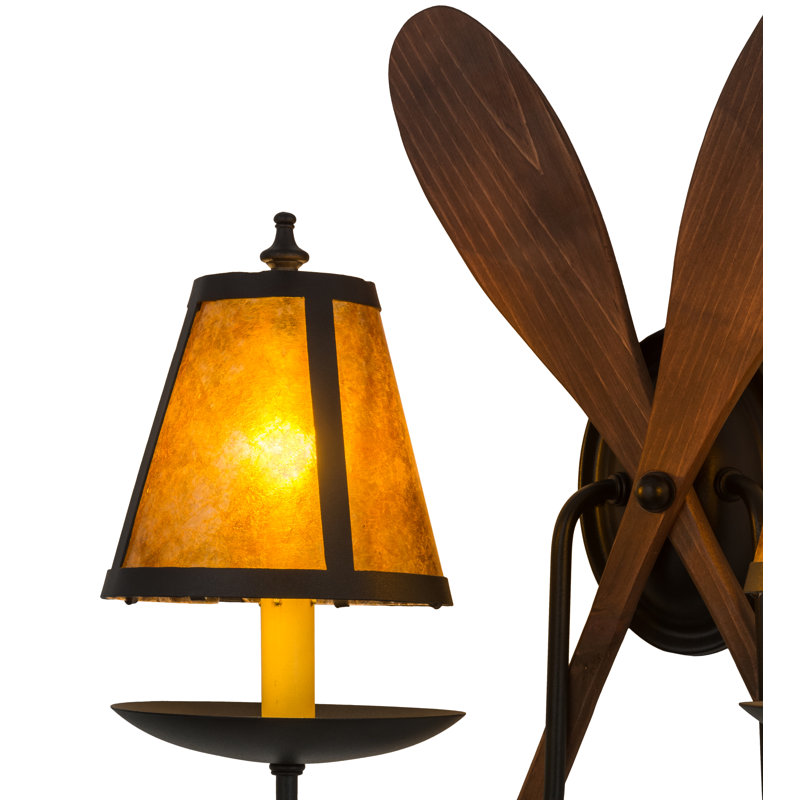 Rustic Lodge Iron Candle Wall Light