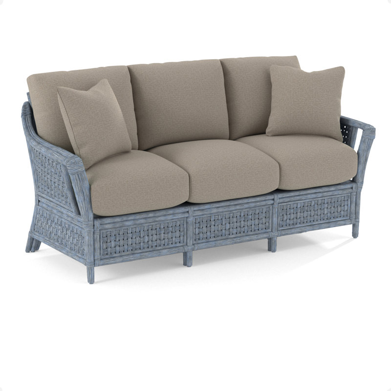 Boca Upholstered 78'' Sofa, Beige Performance Fabric, Truffle