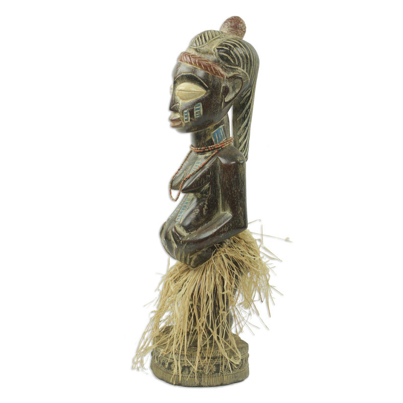 Novica Expecting A Baby Wood Sculpture