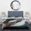 Ensemble de housse de couette Gold and Blue Geode Art III - Abstract-101243200