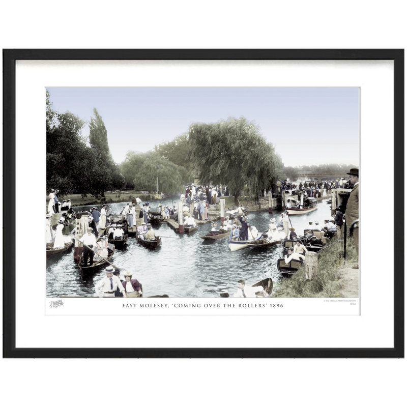East Molesey, Coming Over The Rollers 1896 by Francis Frith - Single Picture Frame Print, 40cm H x 50cm W x 2.3cm D