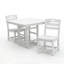 Ensembles de salle à manger de patio compacts, ensemble bistro 3 pièces Hdpe moderne pour balcon