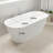 Bright White Acrylic Freestanding Soaking Bathtub (59 Inches), Freestanding Design, Equipped With Chrome Foot-operated Drain, Easy To Use