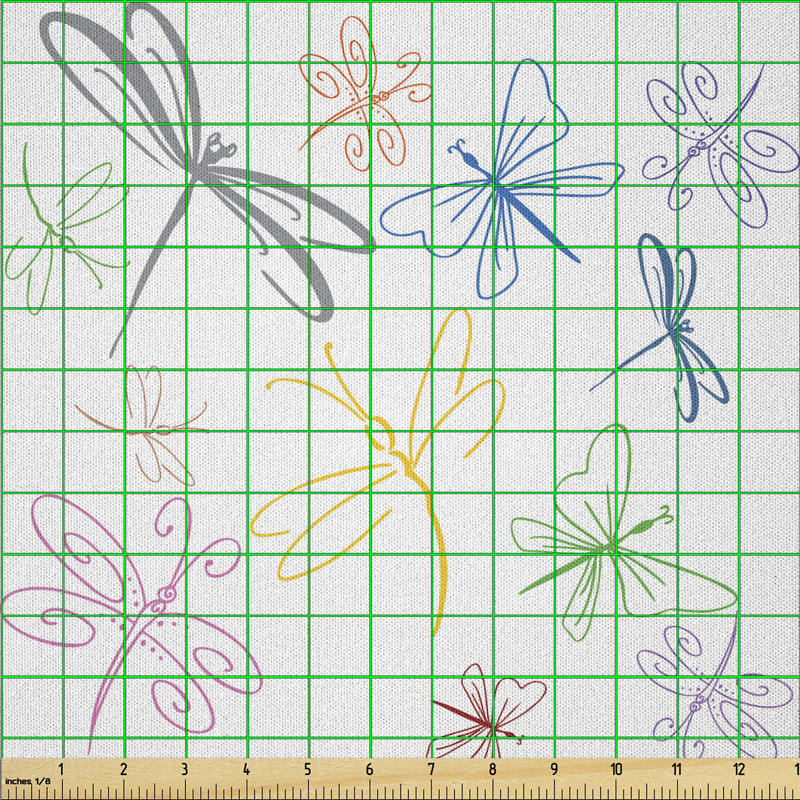 Dayanira Flying Bugs in Doodle Multi-Purpose Fabric