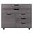 Comacho 3-section Multi-storage Mobile Cabinet, Charcoal