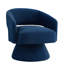 Chaise pivotante en velours bleu marine à 360 degrés, conception intérieure moderne pour le salon, fauteuil rotatif en velours, décor décoratif
