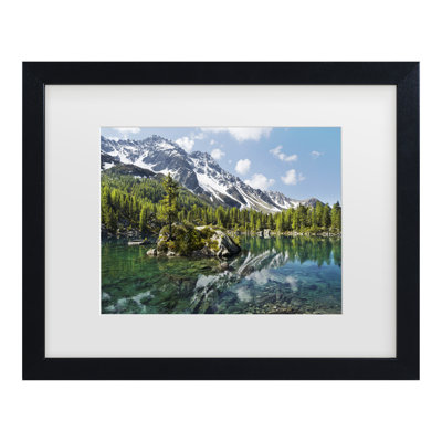 Bolog Stefan Hefele  Green Mountain Lake Matted Framed Art