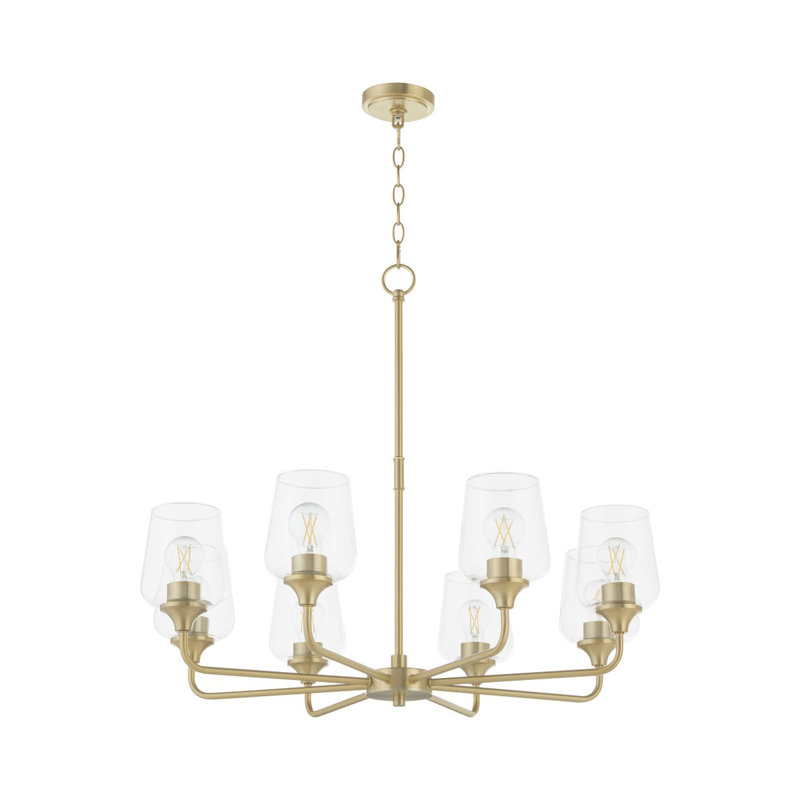 Ahren Chandelier, Antique Brass