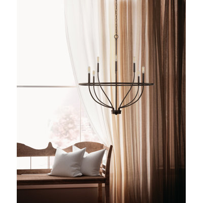 Babson Dimmable Wagon Wheel Chandelier