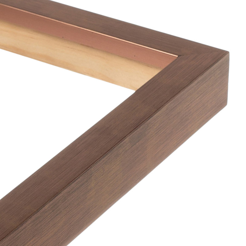 Cadre photo simple en bois doré, 8" x 10", Rose