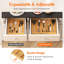 Bamboo Utensil Organizer for Kitchen Drawer, Cooking Utensil Tray，Natural