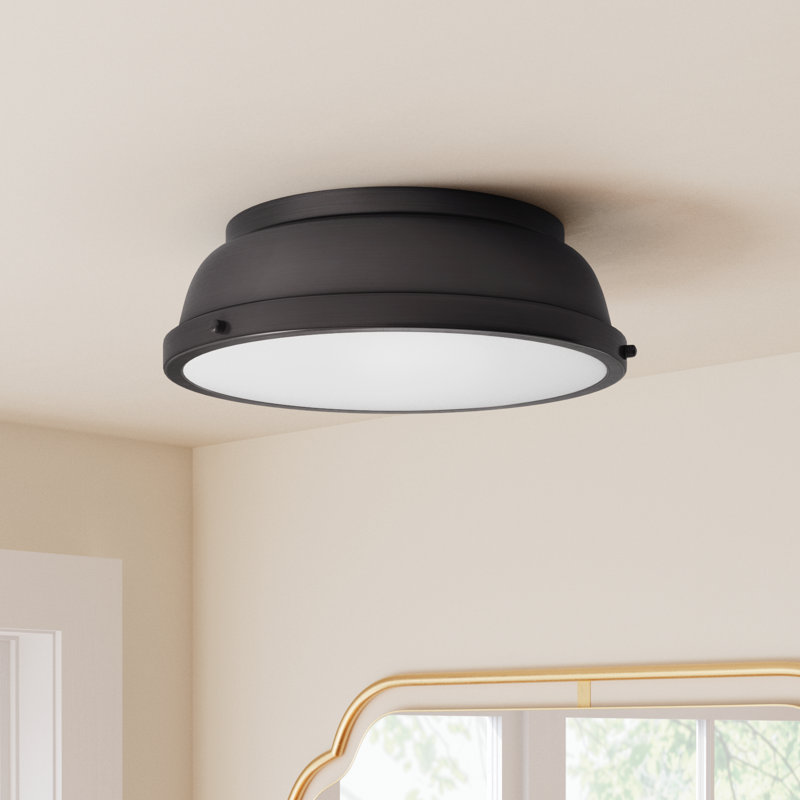 Calico Steel Flush Mount, Rubbed Bronze, Rubbed Bronze