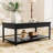 Secure Rectangular Double-Layer Coffee Table with Hidden Storage & Fingerprint Lock
