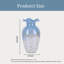 Vases en verre soufflé à la main, vase en verre Art déco moderne