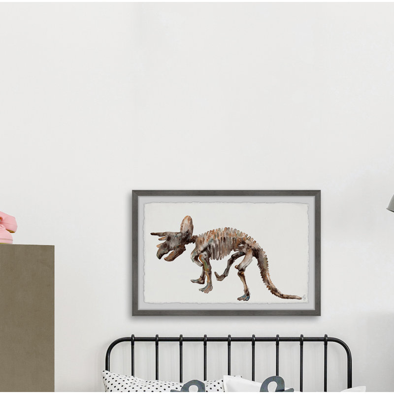 Tonya Triceratops Skeleton - Single Picture Frame Painting, 41cm H x 61cm W