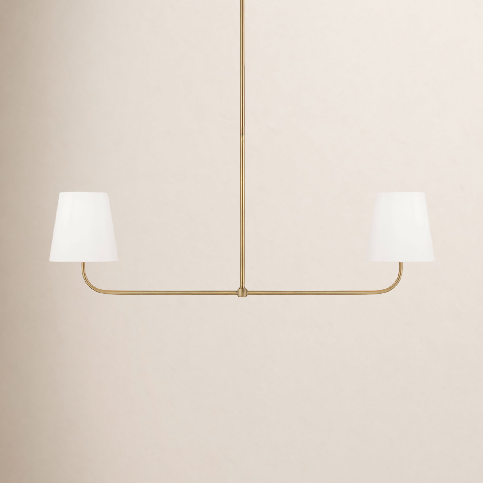 Anna May 2 Light Poly-Blend Dimmable Pendant, Gold