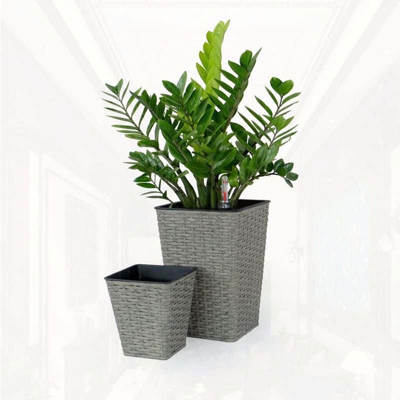 Ensemble de 2 pots à fleurs, Gris