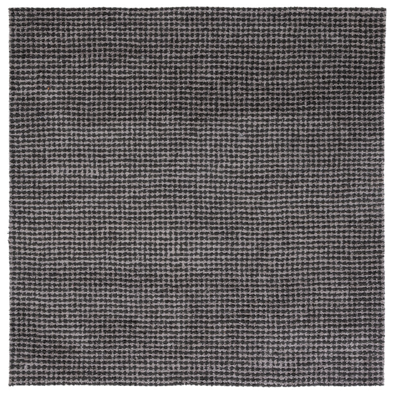 Marlinde Hand Tufted Performance Houndstooth Rug, Square 6'