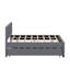 Lit plateforme double tapissier avec lit gigogne