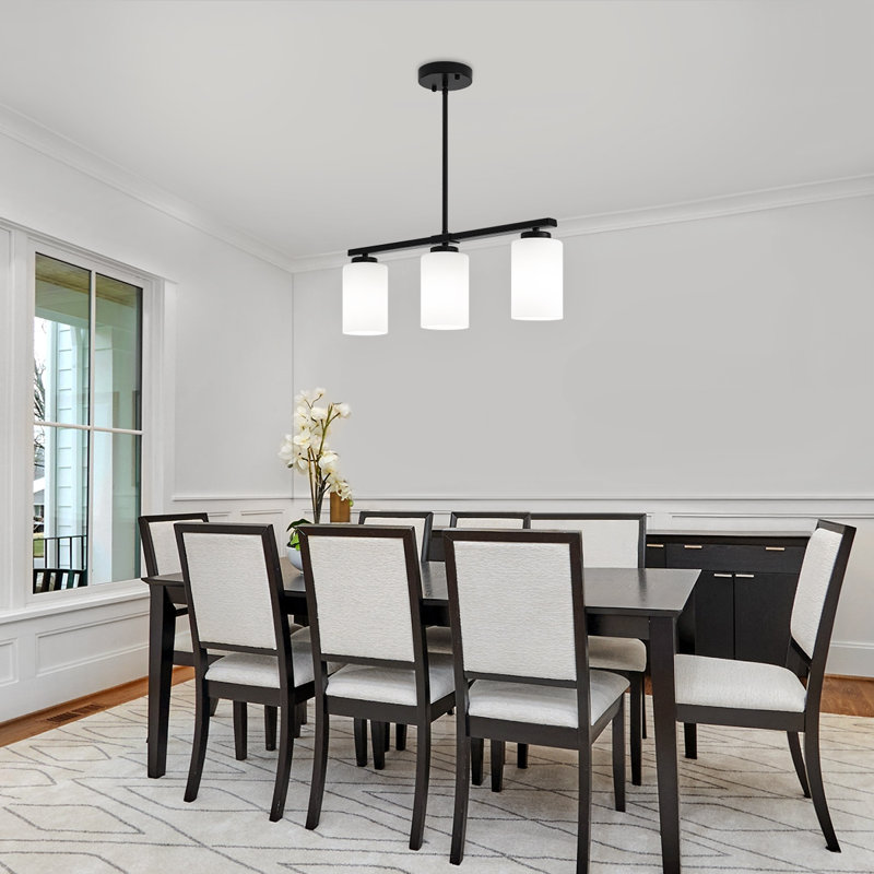 Volha 3 - Light Kitchen Island Pendant, White, Black