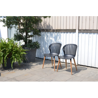 Elian Amazonia Outdoor Patio 100% FSC Certified Wood Dining Chairs