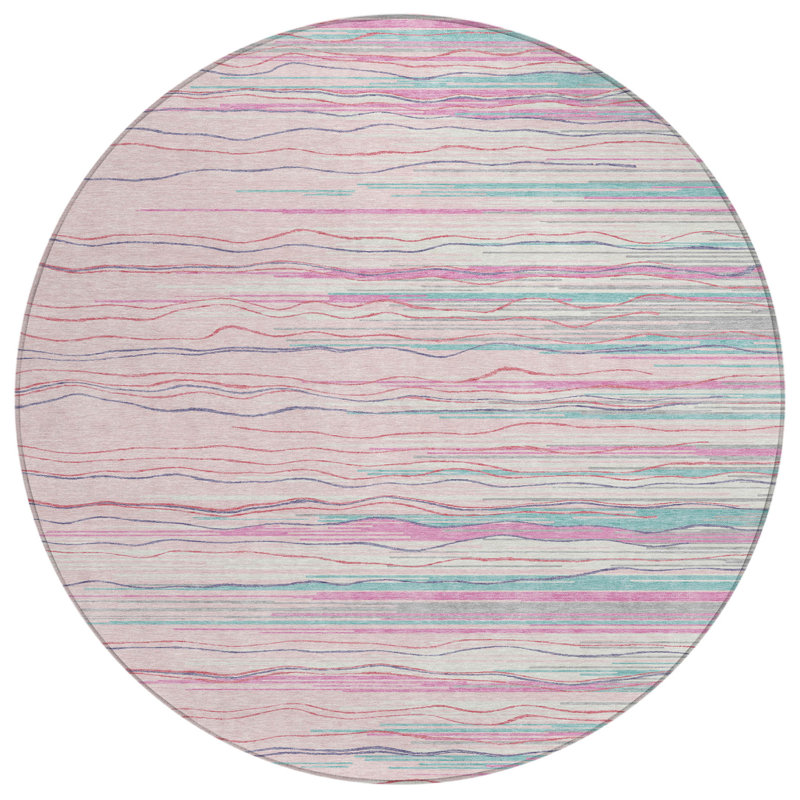 Tapis intérieur lavable rayé 8 pi