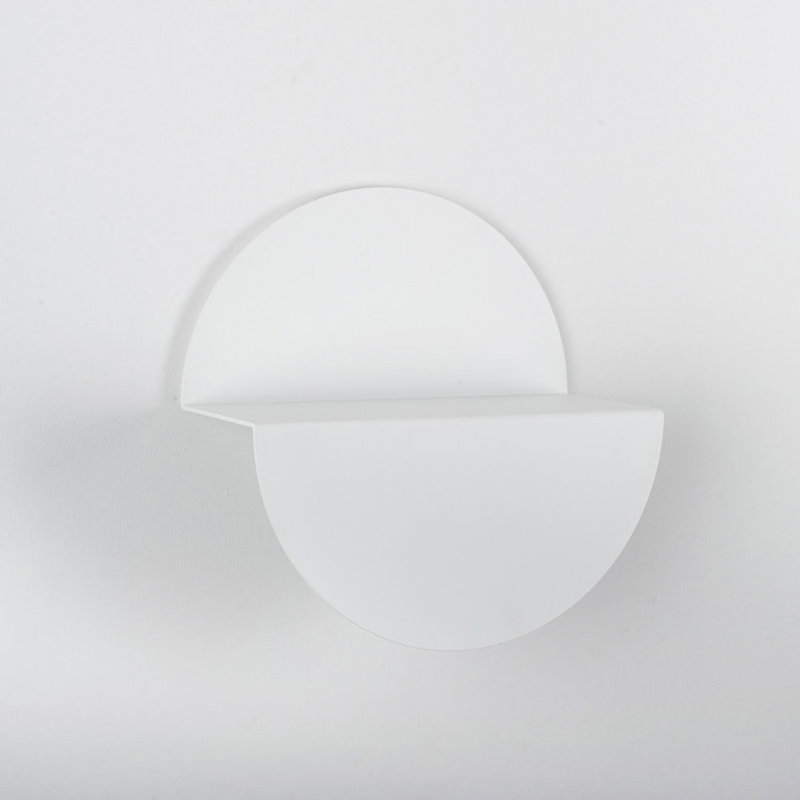 Arline Metal Floating Shelf, Small, White
