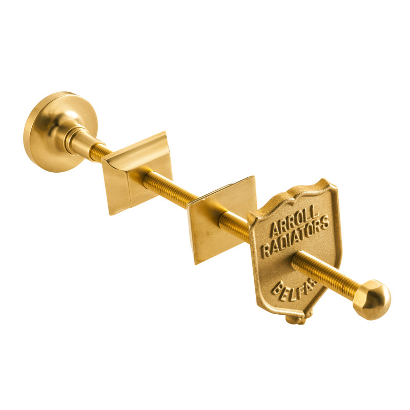 Abarca Radiator Wall Bracket, Antique Brass
