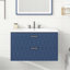 Meuble-lavabo mural avec lavabo en résine et 2 tiroirs