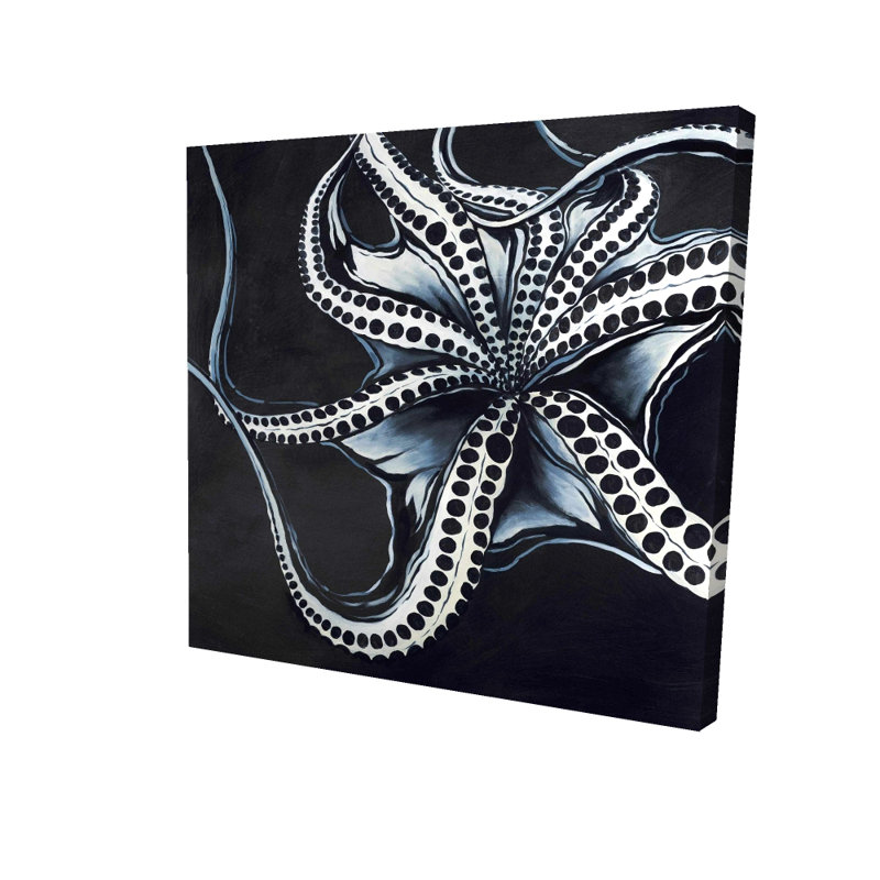 Pieuvre tentacule - toile bleue décor de salle de bain | Home Art