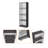Sutton Slim Bookcase with Modern 5-Shelf Design-1904028579-1888429276