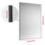 Miroir de salle de bain rectangulaire surdimensionné de 36 po x 36 po avec cadre noir et grands miroirs muraux décoratifs pour salle de bain