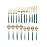 Cambridge Kiernan Navy Champagne 20-Piece Flatware Set