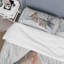 Grey/White Microfiber Duvet Cover Set-66391911