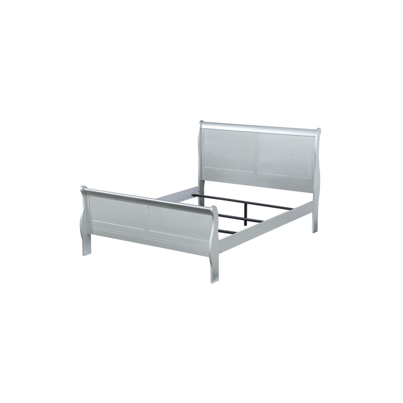 Louis Philippe Bed, King, Silver Grey