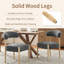 Chaise de salle à manger rembourrée avec pieds en bois massif (lot de 4)-2063790593