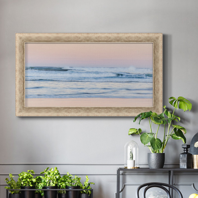 Toile encadrée pastel marées de qualité supérieure - prête à être accrochée, H 25 po x l 45 po x P 1,25 po