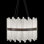 Lustre suspendu 48 lumières DEL avec détails en verre