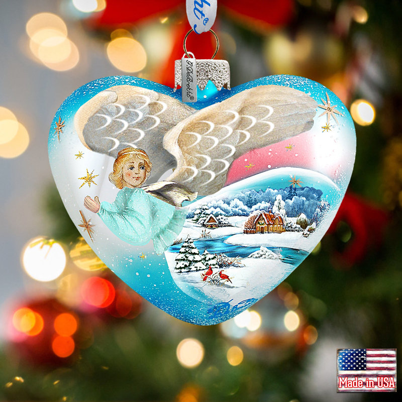 Holiday Splendor 3.5'' Handmade Glass Holiday Shaped Ornament