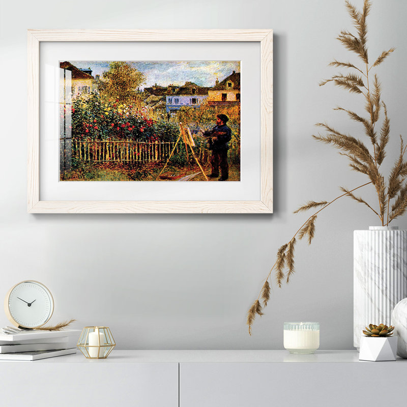Monet peignant dans son jardin à Argenteuil, Blanc, H 26 po x l 38 po x P 1,5 po