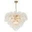 9-Light Cluster Grape Ribbed Glass Chandelier